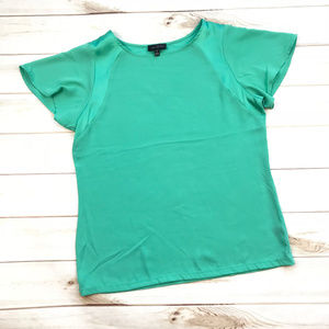 The Limited  Size Small Tall mixed fabric blouse